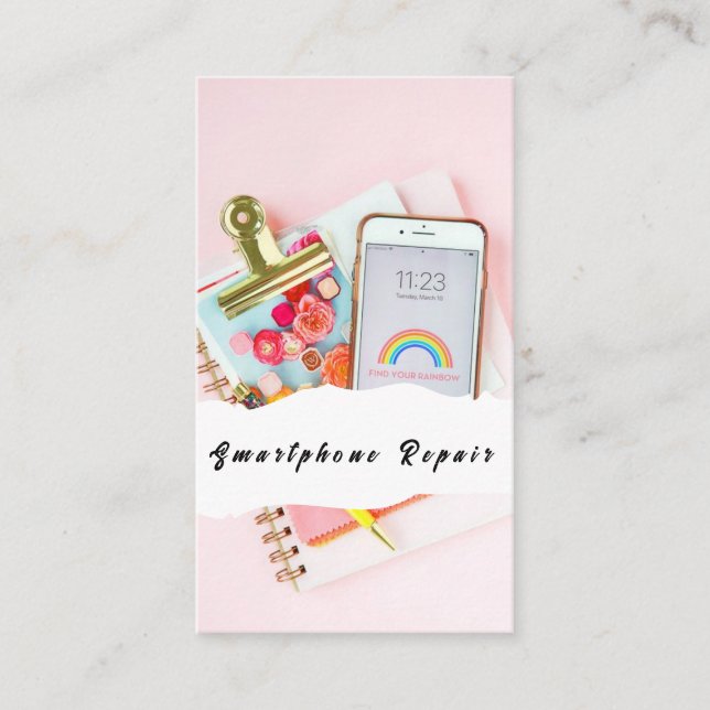 Smartphone Mobile Phone Repair Business Cards (Front)
