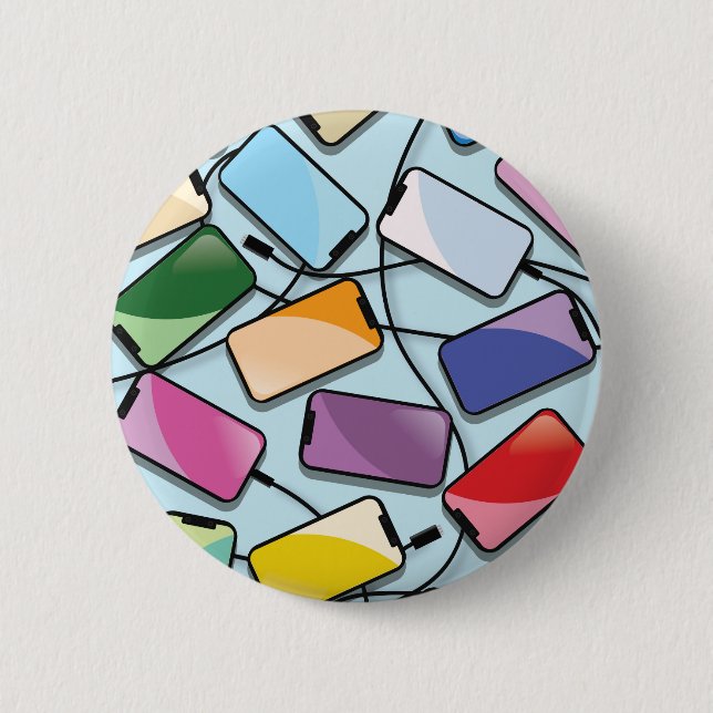 Smartphones with a notch 6 cm round badge (Front)