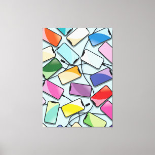 Smartphones with a notch canvas print