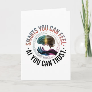Smarts You Can Feel – AI Brain Futuristic Design Card