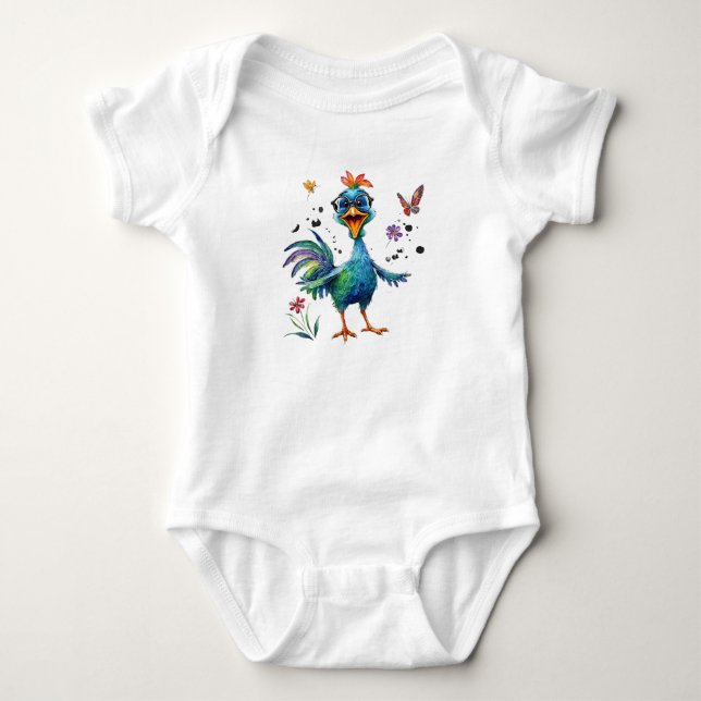Smarty Chicky Baby Bodysuit (Front)