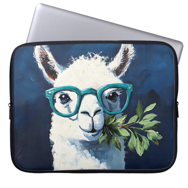 Smarty Llama Chic Laptop Sleeve (Front)