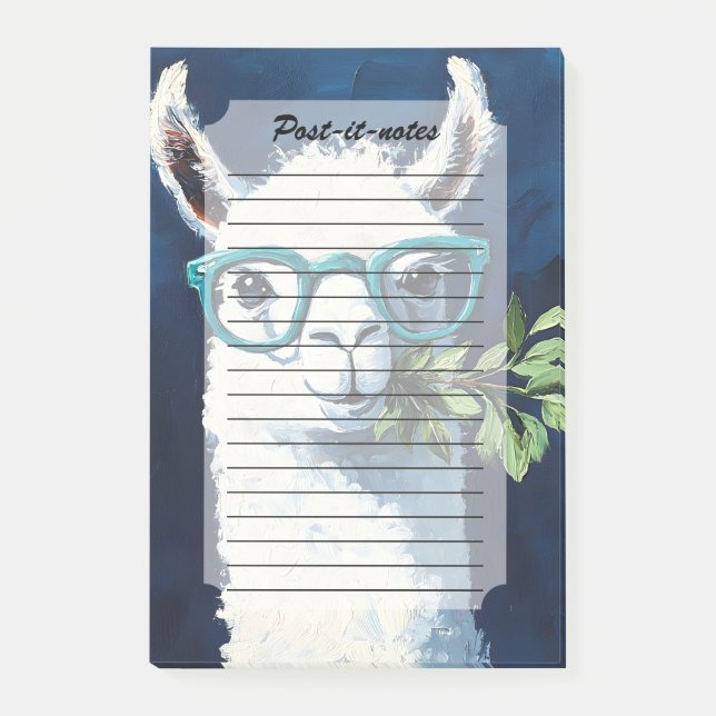 Smarty Llama Chic Post-it Notes (Front)