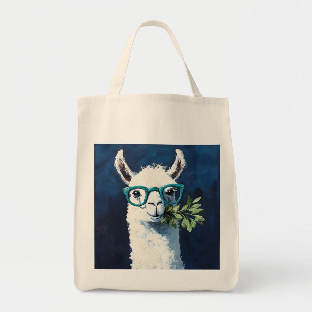 Smarty Llama Chic Tote Bag (Front)