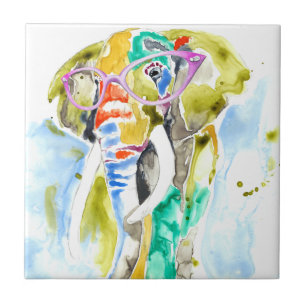 Smarty-Pants Elephant Tile