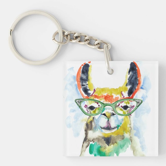 Smarty-Pants Llama Key Ring (Front)