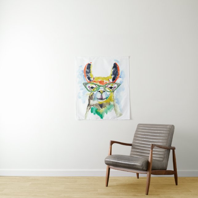 Smarty-Pants Llama Tapestry (In Situ)