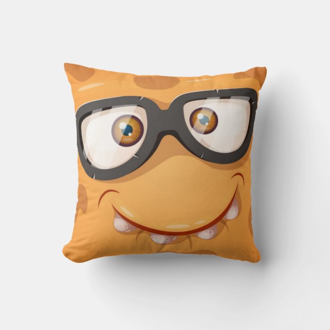 Smarty The Orange Monster Cushion (Front)