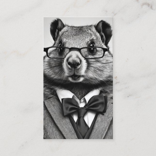 smartypants groundhog business card (Front)