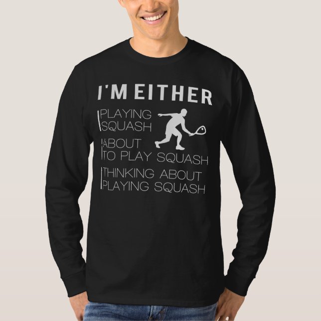 Smash and Chuckle: Funny Squash T-Shirt (Front)