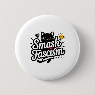 Smash Fascism Resist Fascism For Women 6 Cm Round Badge