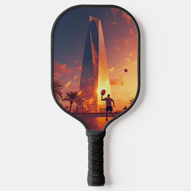Smash in Morocco – Pickleball Energy Art Print Paddle (Front)