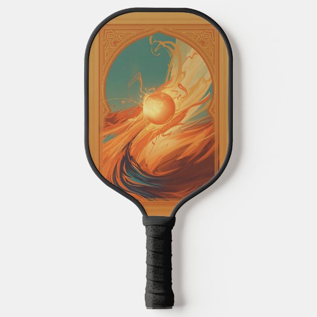 Smash in Morocco – Pickleball Energy Art Print Pickleball Paddle (Front)