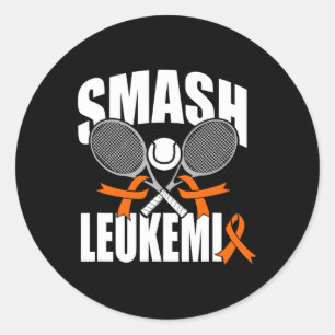Smash Leukaemia Cancer Awareness Ribbon  Classic Round Sticker