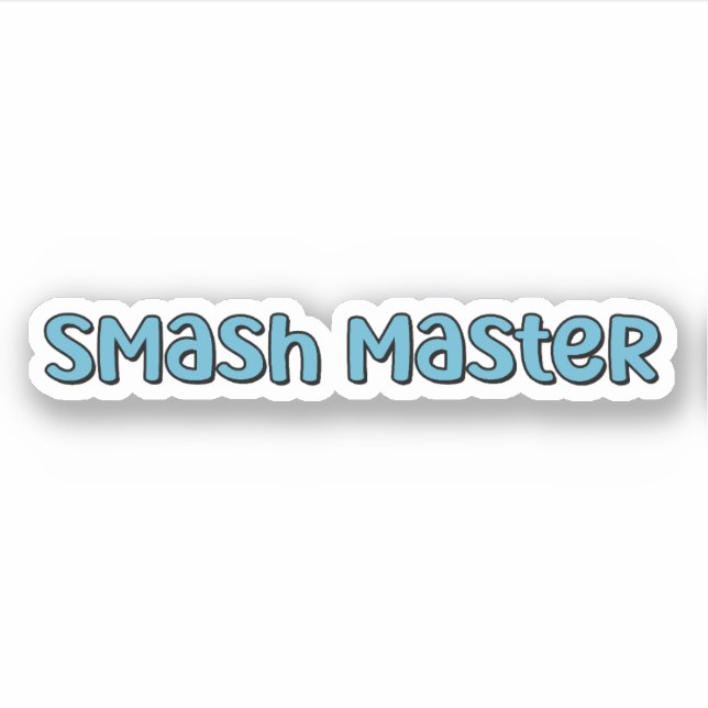 Smash Master Blue Retro Pickleball Text (Front)