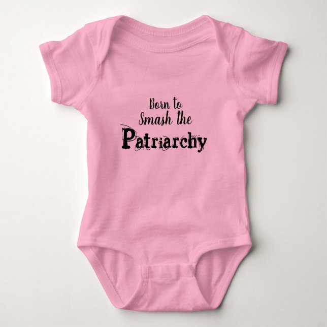 Smash the Patriarchy Baby Bodysuit (Front)