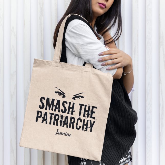 Smash the Patriarchy Feminist Quote Personalised Tote Bag (Creator Uploaded)
