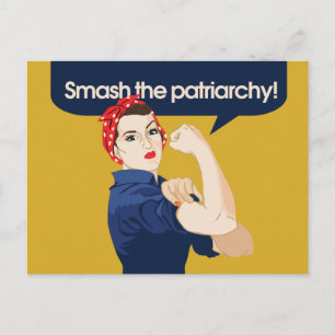 Smash the Patriarchy Feminist Saying Postcard
