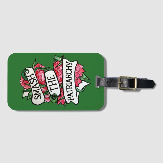 Smash the Patriarchy Luggage Tag (Front Horizontal)