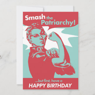 Smash the Patriarchy Rosie Riveter Birthday Card
