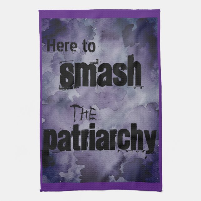 Smash the Patriarchy Tea Towel (Vertical)
