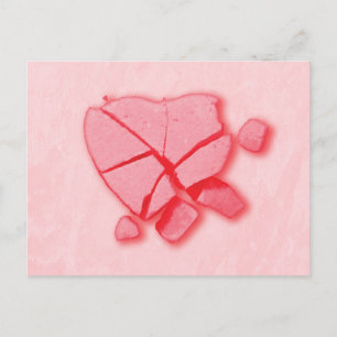 Smashed Candy Heart Postcard