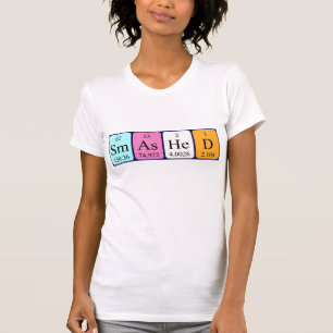 Smashed periodic table word shirt