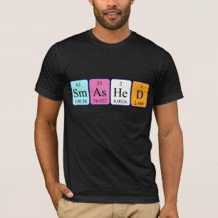 Smashed periodic table word shirt