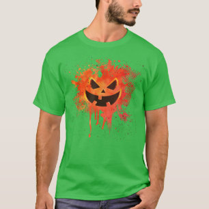Smashed Pumpkin Splatter Funny Halloween Costume T-Shirt