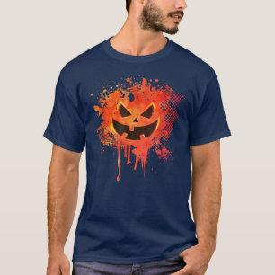 Smashed Pumpkin Splatter Funny Halloween Costume T-Shirt