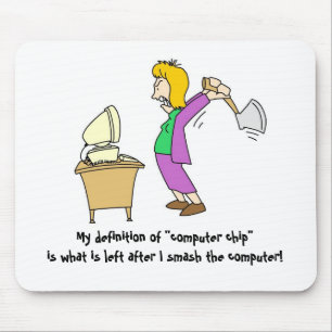Smashing Computer-woman Mouse Pad