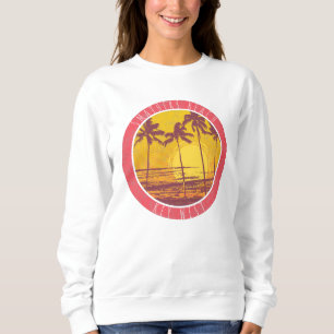 Smathers Beach Key West Vintage Beach Sunrise Surf Sweatshirt