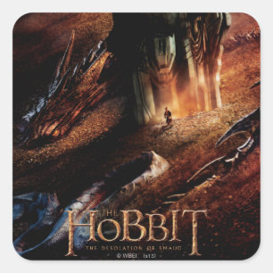 SMAUG™ Encircles BILBO BAGGINS™ Square Sticker