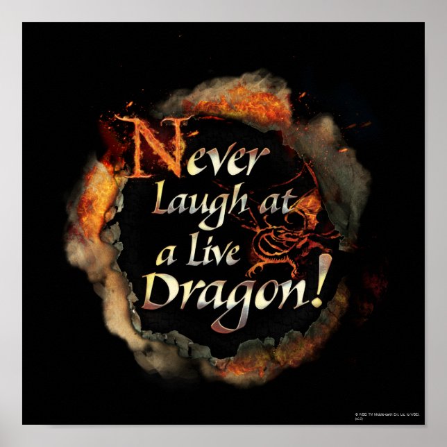 SMAUG™ - Never Laugh Logo Graphic Poster (Front)