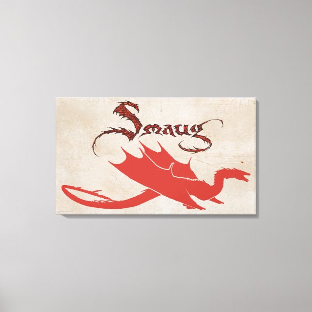 SMAUG™ Silhouette & Name Canvas Print (Front)