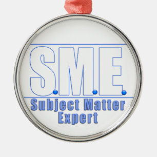 SME LOGO1 WHITE/BLUE METAL TREE DECORATION