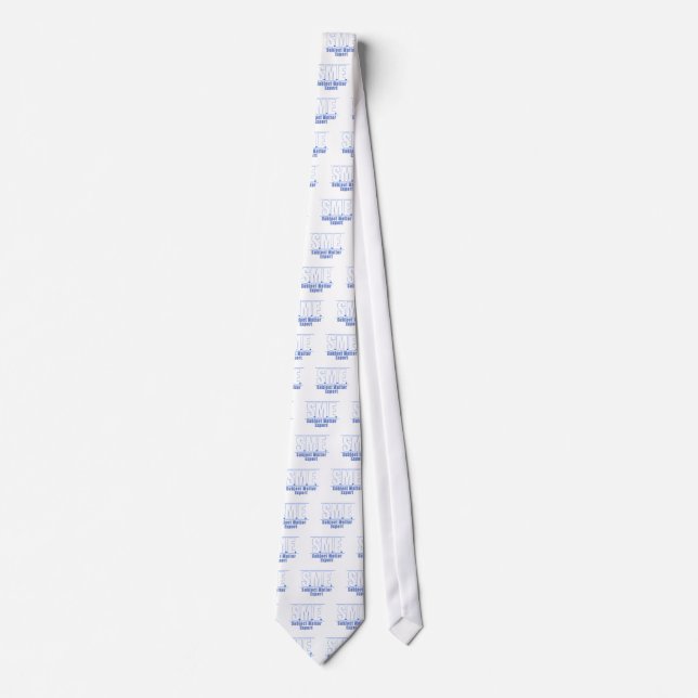 SME LOGO1 WHITE/BLUE TIE (Front)