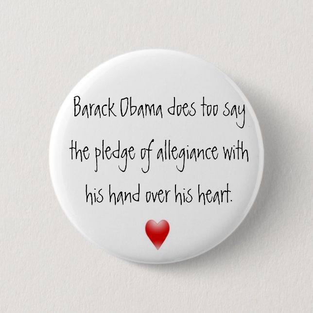 Smear: Hand over heart. 6 Cm Round Badge (Front)