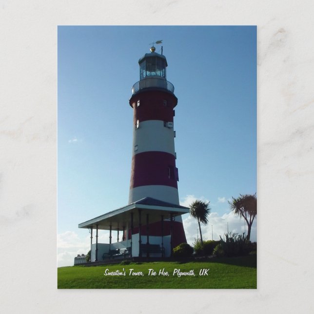 Smeaton's Tower, Plymouth Hoe postcard (Front)