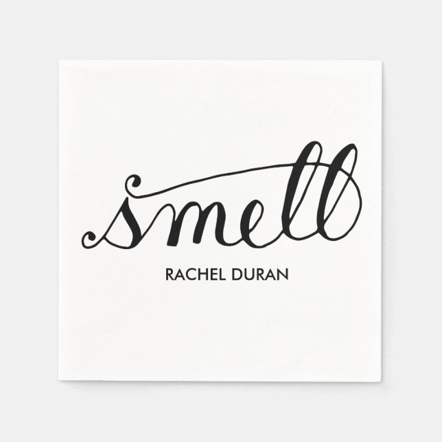 smell calligraphy paper napkin (Front)