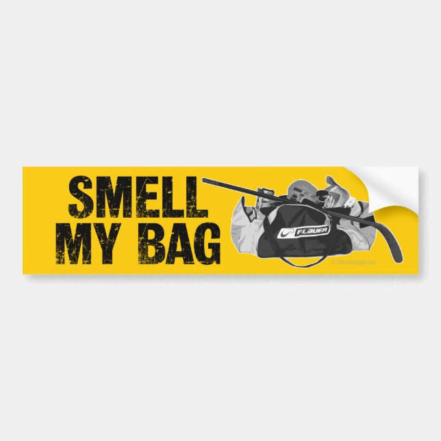 Smell My Bag (Hockey Stench) Bumper Sticker (Front)