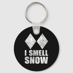 Smell snow skiing freestyle difficult diamond key ring