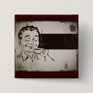 Smell The Coffee 15 Cm Square Badge