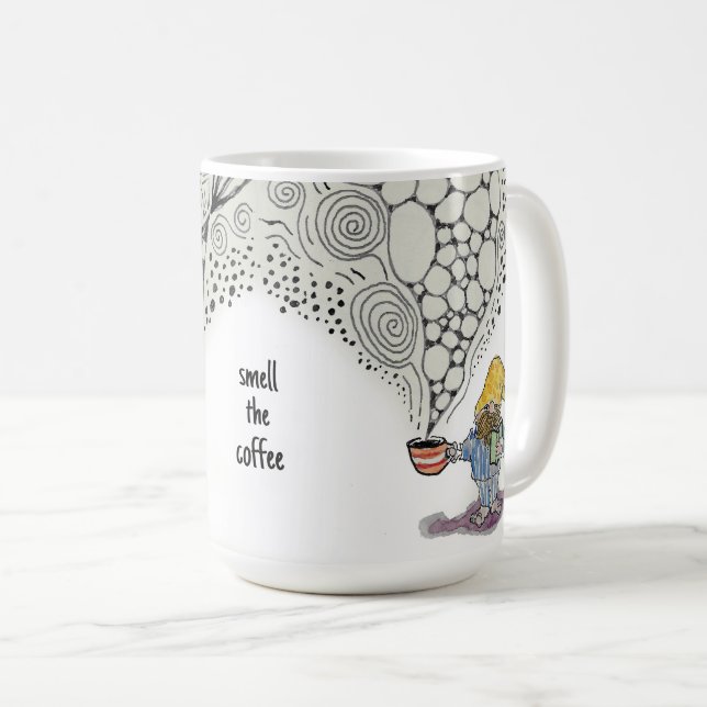 Smell the coffee mug (Front Right)