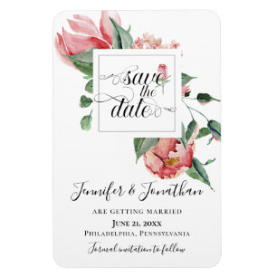 Smell the Roses,  Save The Date Wedding Magnet