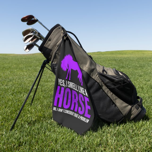 Smelling Like A Horse is No Problem   Golf Towel (Green)