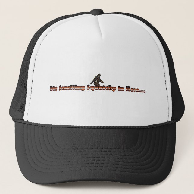 smelling squatchy trucker hat (Front)