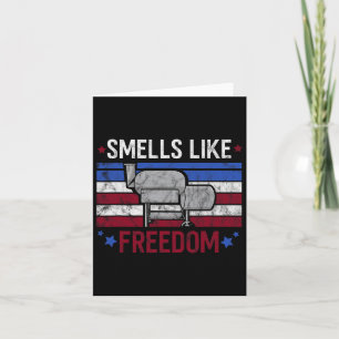 Smells Like Freedom American Smoker Patriotic Bbq Card