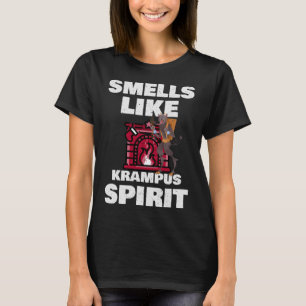 Smells Like Krampus Spirit Christmas Horror Demon  T-Shirt
