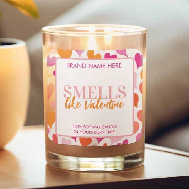 Smells Like Valentine Pink Candle Label  (Creator Uploaded)